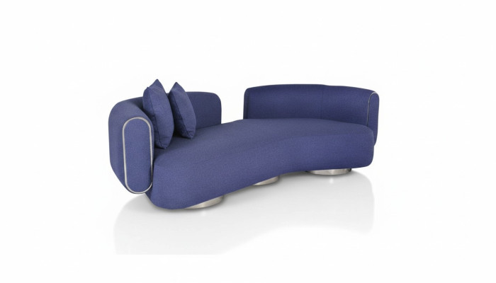 Trois places bleu de luxe canapé trois places meubles de siège moderne salon