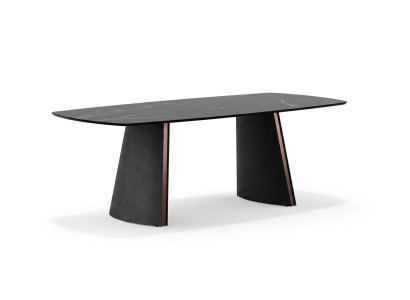 Table de salle à manger de luxe en gris foncé Tables de salle à manger Mobilier de designer neuf