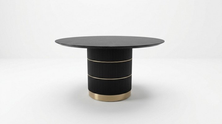 Tables Table ronde Table à manger de luxe Mobilier de salle à manger Table de designer Base en métal