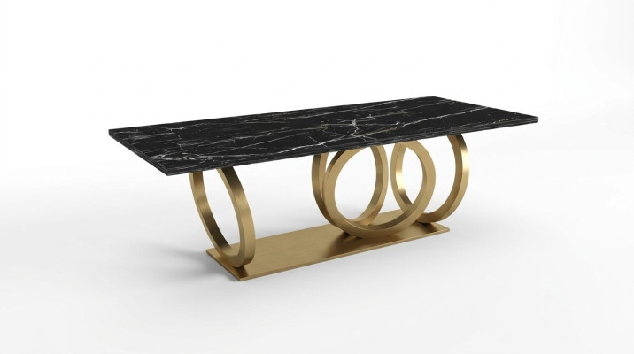 Table à manger en marbre moderne de luxe mobilier Table de salle à manger Design Tables 200x100