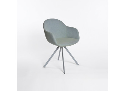 Chaise rembourrée grise, fauteuil en textile de luxe, mobilier de salle à manger style un siège