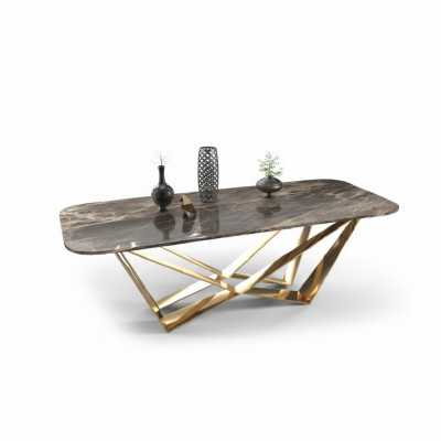 Table de salle à manger de luxe, tables à manger en marbre, design de table, mobilier de luxe 160x80