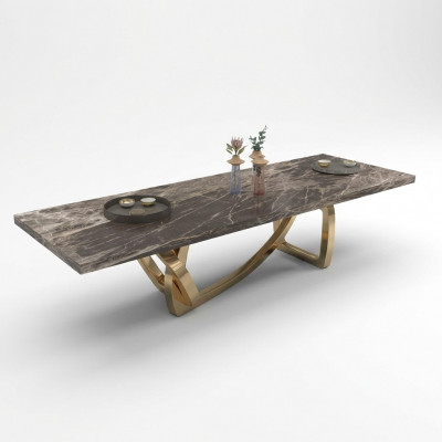 Grande table à manger élégante Mobilier de salle à manger Design moderne Nouveau élégant