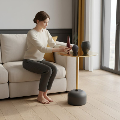 Table d'appoint ronde luxueuse pour le salon Table basse Mobilier design