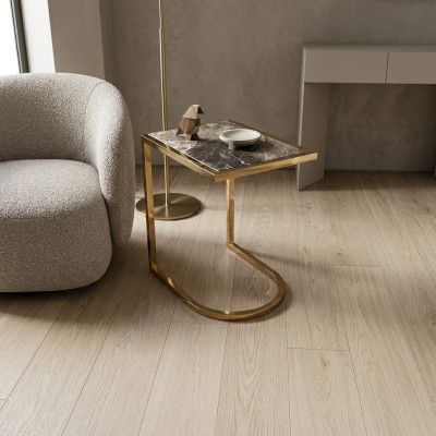 Table d'appoint de luxe Designer Table de salon en acier inoxydable avec plateau en verre