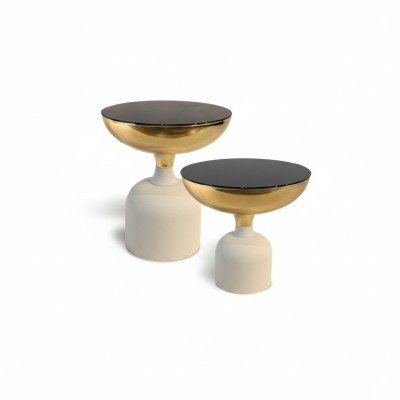 Table en acier inoxydable design Table d'appoint moderne Mobilier de luxe pour salon