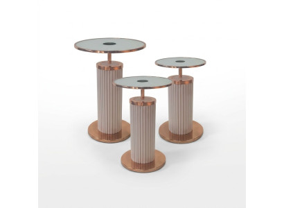 Table d'appoint de luxe 3x Ensemble de tables de salon de designer Tables basses Table de style