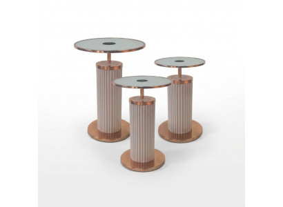 Table d'appoint de luxe 3x Ensemble de tables de salon de designer Tables basses Table de style