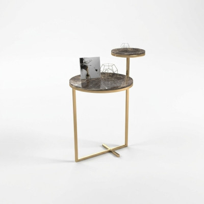 Table d'appoint de luxe Designer Tables en acier inoxydable Table basse Salon Nouveau