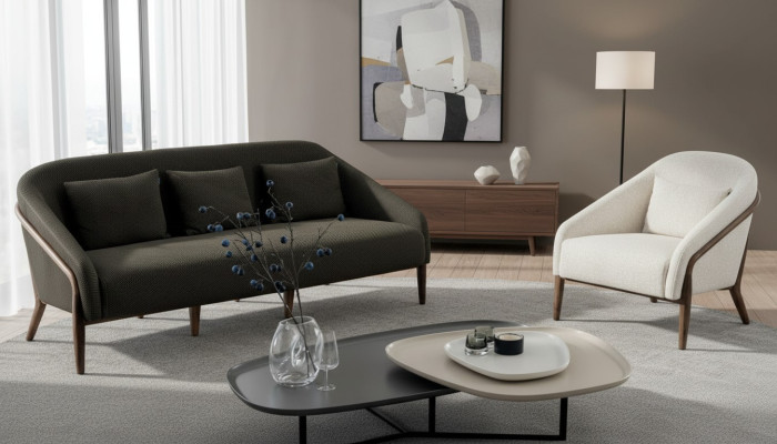 Ensemble de salon de luxe Canapé Fauteuil Design moderne Ensemble de meubles 3+1 places nouveau
