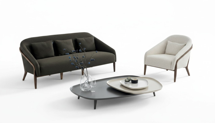 Ensemble de salon de luxe Canapé Fauteuil Design moderne Ensemble de meubles 3+1 places nouveau