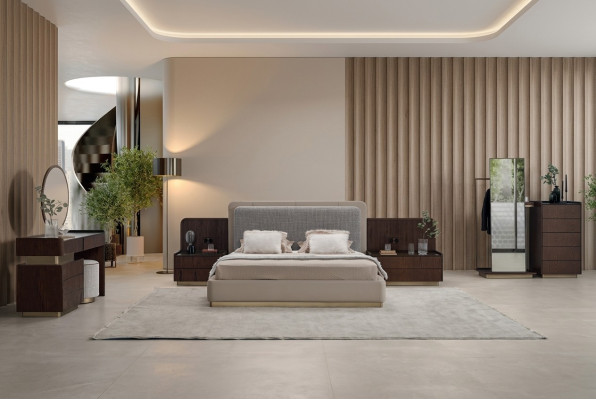 Ensemble de chambre de luxe 7 pièces Ensemble élégant Canapé Rembourrage Meubles
