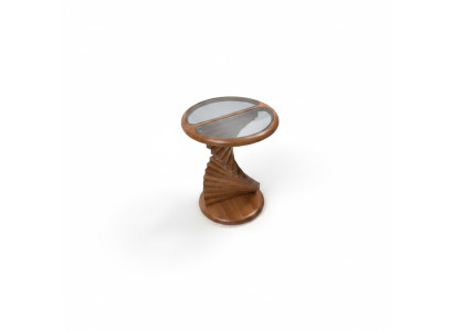 Table d'appoint chic pour salon au design moderne en bois.
