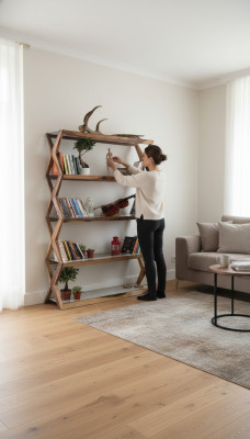 Étagère à livres Étagère moderne en bois Armoire de bureau Ameublement de designer Étagères