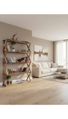 Étagère à livres Étagère moderne en bois Armoire de bureau Ameublement de designer Étagères