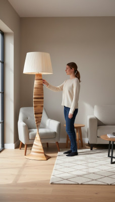 Lampe de sol de luxe pour salon design moderne lampe sur pied en bois lumières