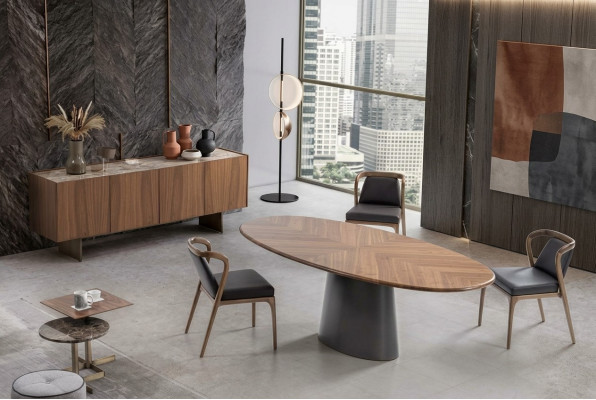 Luxus Esszimmer Set Esstisch mit modernem Design 6x Stühle mit 2x Couchtischen