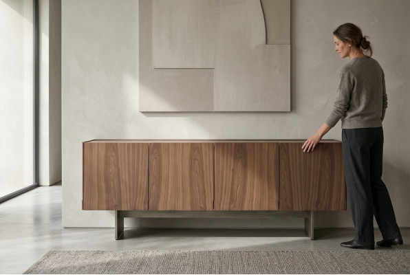 Conception Console Salle de séjour Bois Consoles de luxe Marron Commode Buffet