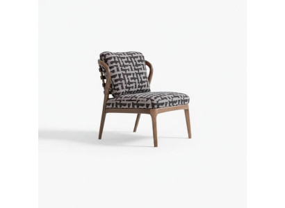 Fauteuil de salon design moderne de luxe en gris canapé une place en tissu pour salon