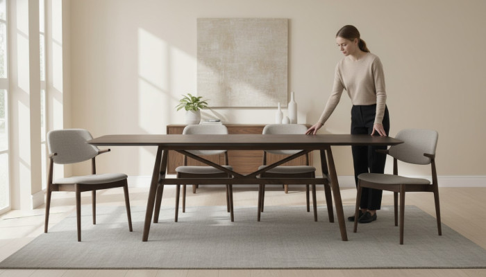 Table de luxe Tables marron Salle à manger Table à manger nouveau Design tables à manger