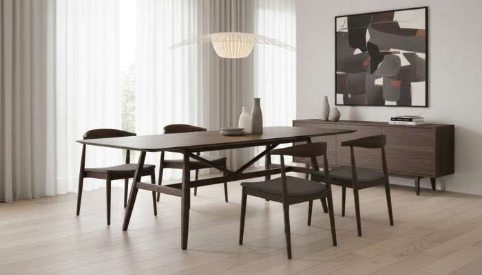 Table de luxe Tables marron Salle à manger Table à manger nouveau Design tables à manger