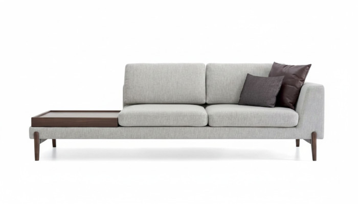 Canapé de salon de luxe Design moderne en bois avec Textile Lounge Club Sofa Big