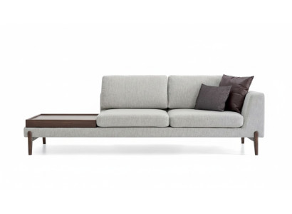 Canapé de salon de luxe Design moderne en bois avec Textile Lounge Club Sofa Big