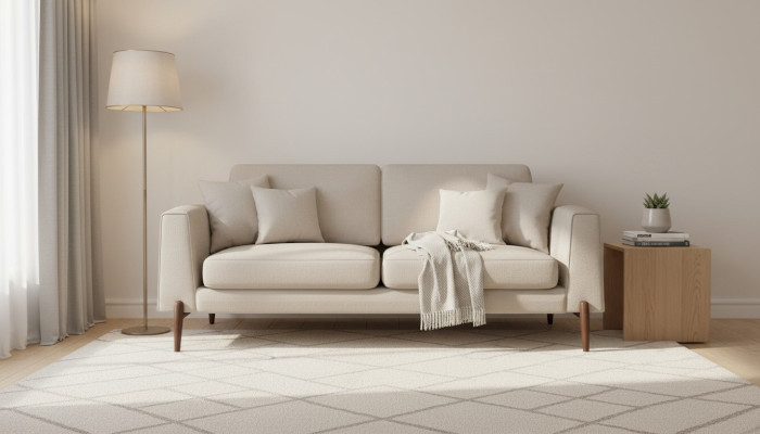 Salon de luxe Canapé Design moderne en bois avec Textiles Canapé Sofas