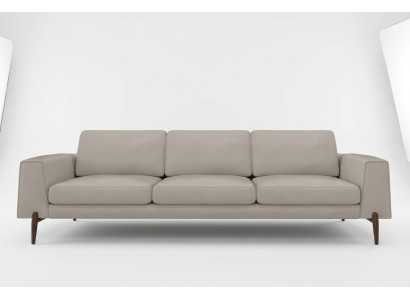 Canapé de luxe de couleur gris pour le salon Tissu d'ameublement Trois places Canapé Sofas