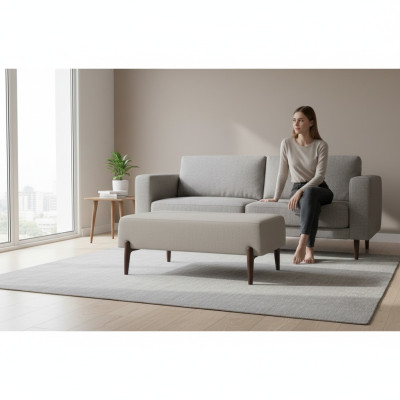 Tabouret de luxe pour le confort de la chambre avec repose-pieds de design moderne