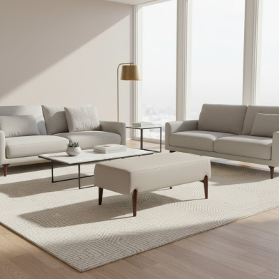 Tabouret de luxe pour le confort de la chambre avec repose-pieds de design moderne