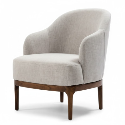 Fauteuil de luxe pour salon, design gris, mobilier de salon Club Lounge, siège unique