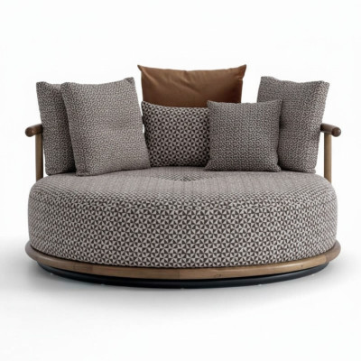 Canapé design pour salon moderne avec siège de luxe rond coussin de siège.