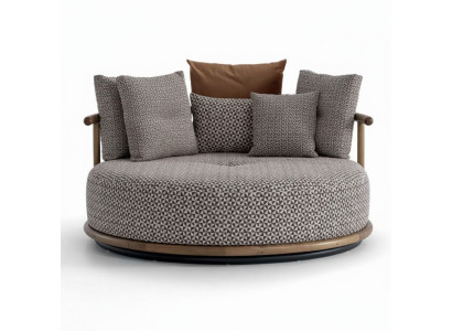 Canapé design pour salon moderne avec siège de luxe rond coussin de siège.