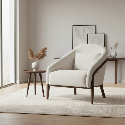 Fauteuil Rembourrage 2 places Design moderne Salon gris de luxe Salle de séjour