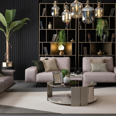 Canapé élégant 3 places Rose Design moderne pour salon Sofas Couches