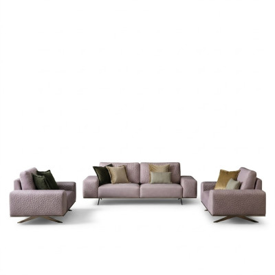 Canapé élégant 3 places Rose Design moderne pour salon Sofas Couches