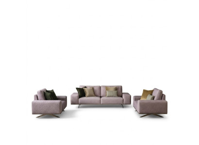 Canapé élégant 3 places Rose Design moderne pour salon Sofas Couches