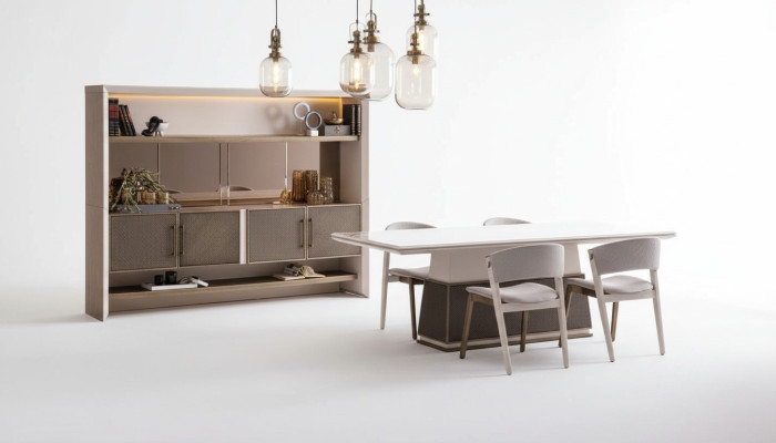Ensemble de salle à manger de luxe 6 pièces Table à manger 4x chaises Buffet Ensemble de designer moderne 6 pièces