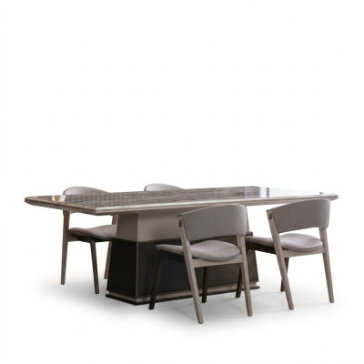 Table à manger de luxe Tables à manger Ensemble de table à manger Ensemble de salle à manger Tables 4x chaises Chaise