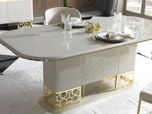 Ensemble de salle à manger de luxe, table à manger avec 4 fauteuils, ensemble de salle à manger, groupe de chaises de salle à manger