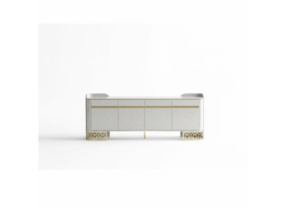 Buffet de luxe Design moderne Salon Mobilier de haute qualité Commode Miroir 2 pièces