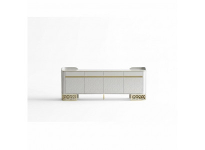 Buffet de luxe Design moderne Salon Mobilier de haute qualité Commode Miroir 2 pièces