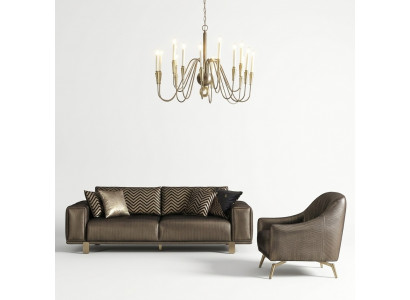 Canapé 3 places avec fauteuil Design de luxe Ensemble de canapé 3+1 places Meubles