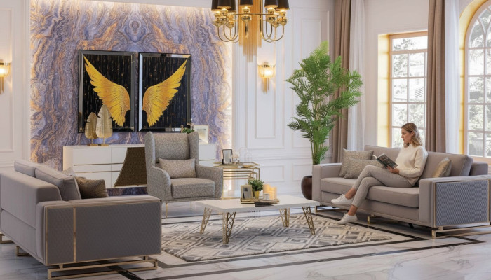 Ensemble canapé moderne 3+2+1 places, mobilier de luxe Conception de canapé