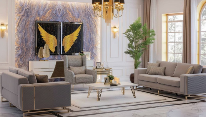 Ensemble canapé moderne 3+2+1 places, mobilier de luxe Conception de canapé
