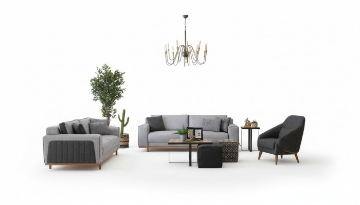 Ensemble de canapé de luxe 3+2+1 canapé moderne Conception de rembourrage de canapé Mobilier de salon