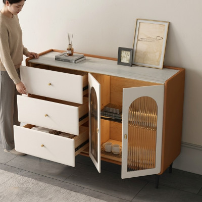 Moderne Holzkommode Weiß Sideboard Lowboards Wohnzimmerschrank neu