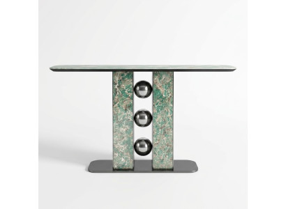 Console de luxe moderne - Designer en bois gris - Meuble neuf pour salon