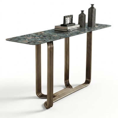 Table console en bois Table console de luxe Tables console design en acier inoxydable
